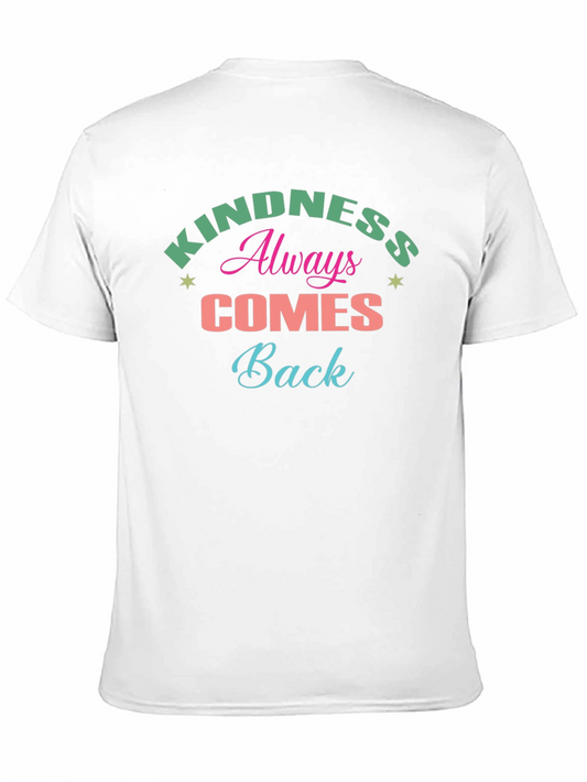 Kindness Always Comes Back Black Graphic Tee