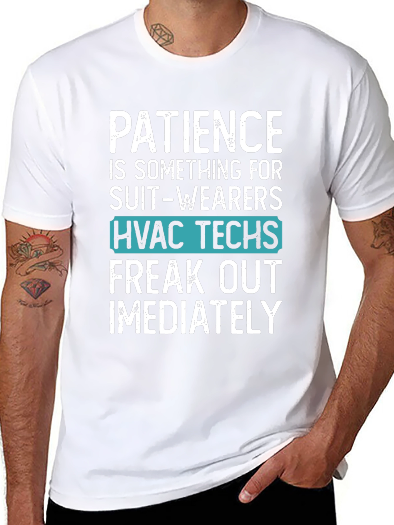 HVAC Techs Patience Graphic Tee - Black