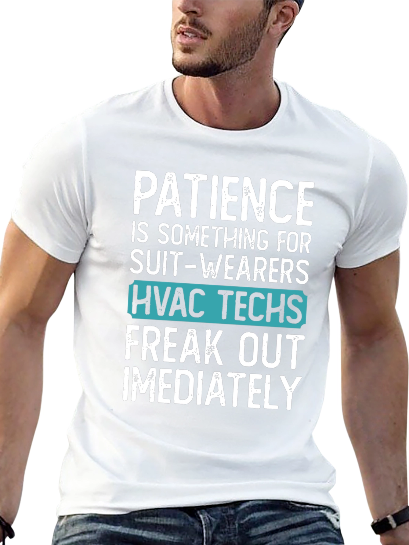 HVAC Techs Patience Graphic Tee - Black