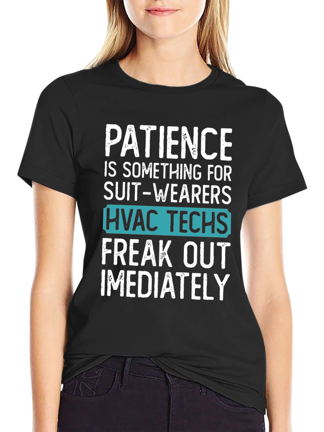 HVAC Techs Patience Graphic Tee - Black