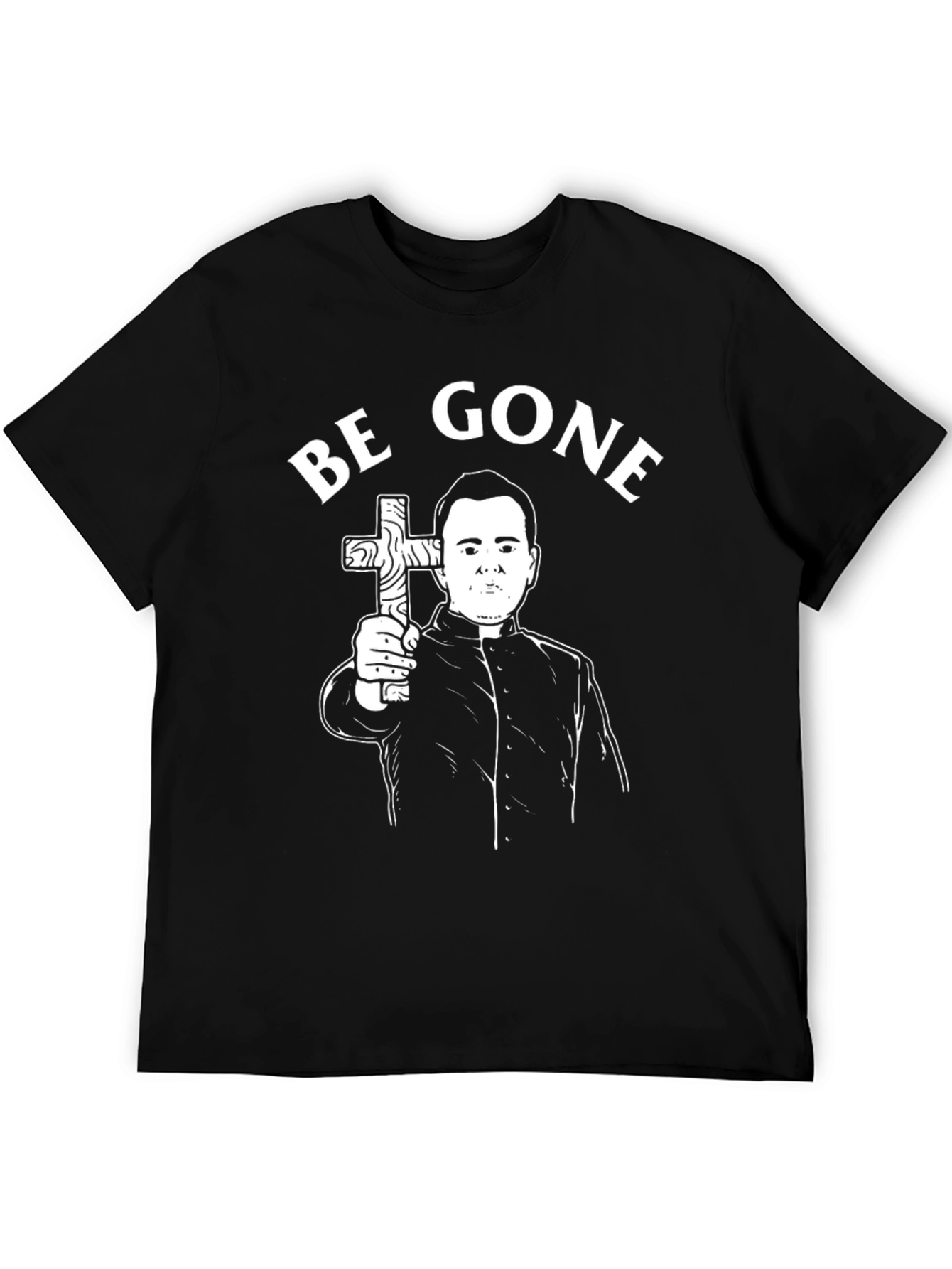 Be Gone Graphic Tee - Exorcist Inspired Shirt