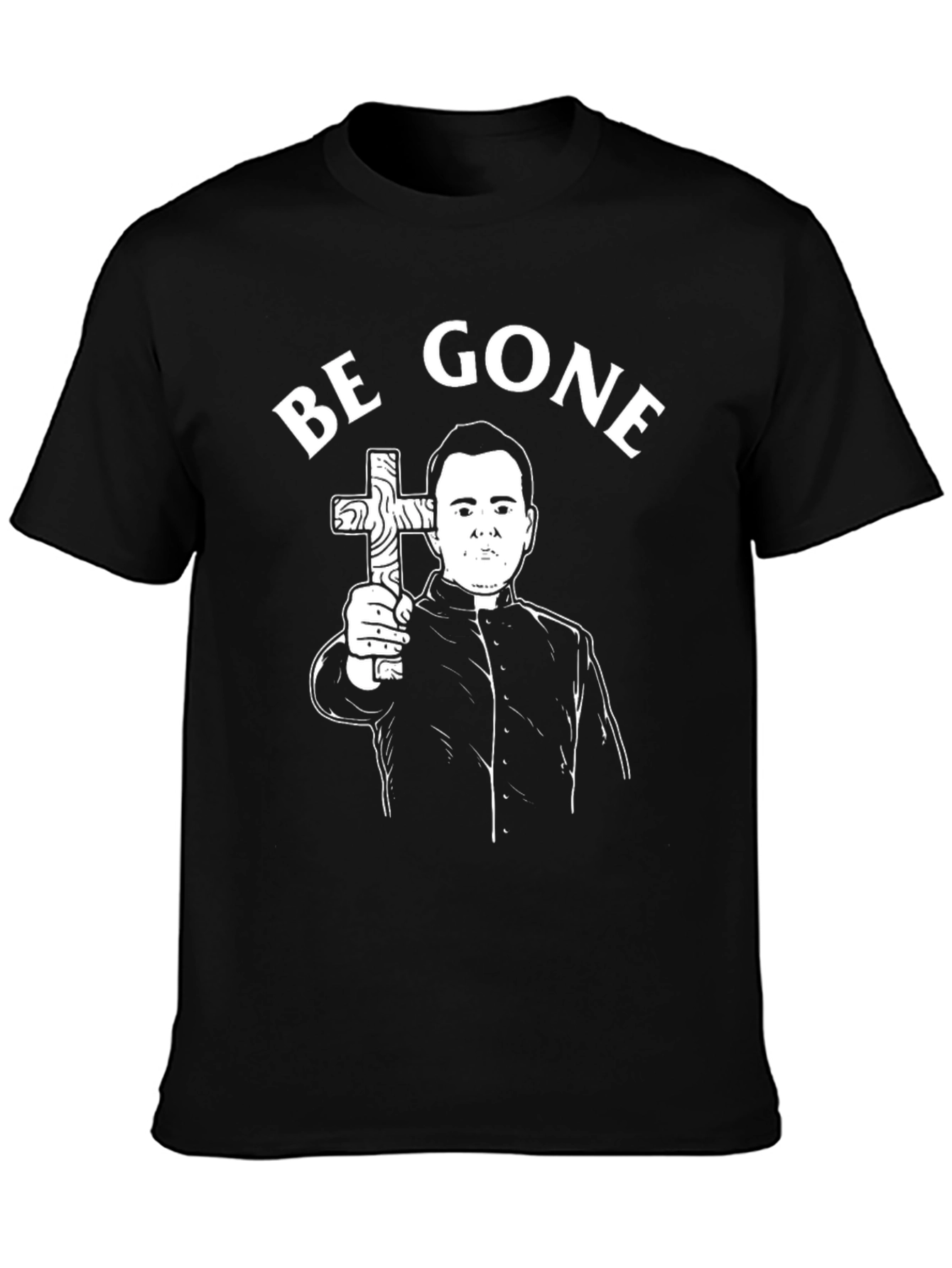 Be Gone Graphic Tee - Exorcist Inspired Shirt