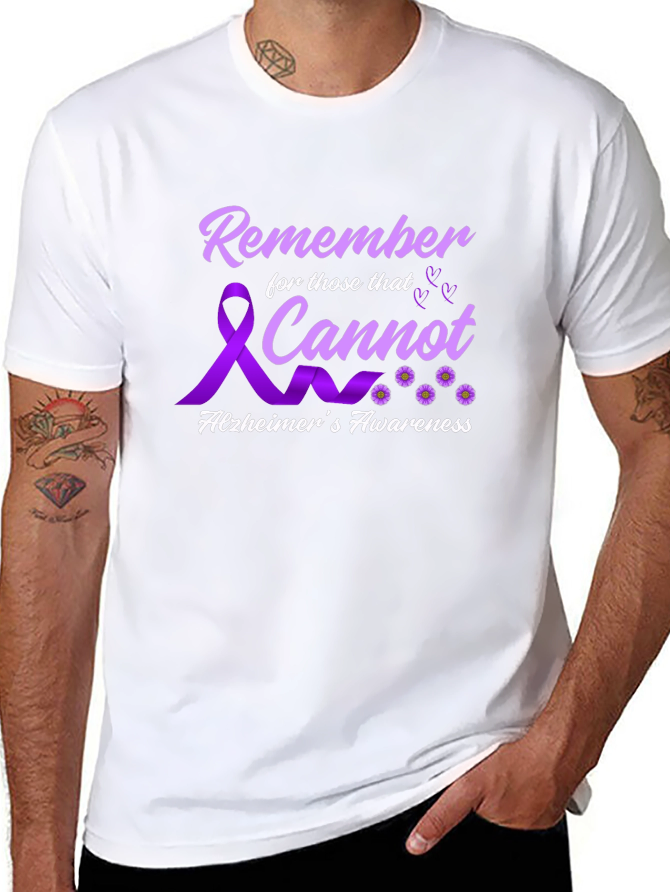 Alzheimers Awareness T-Shirt Remember Those That Cannot