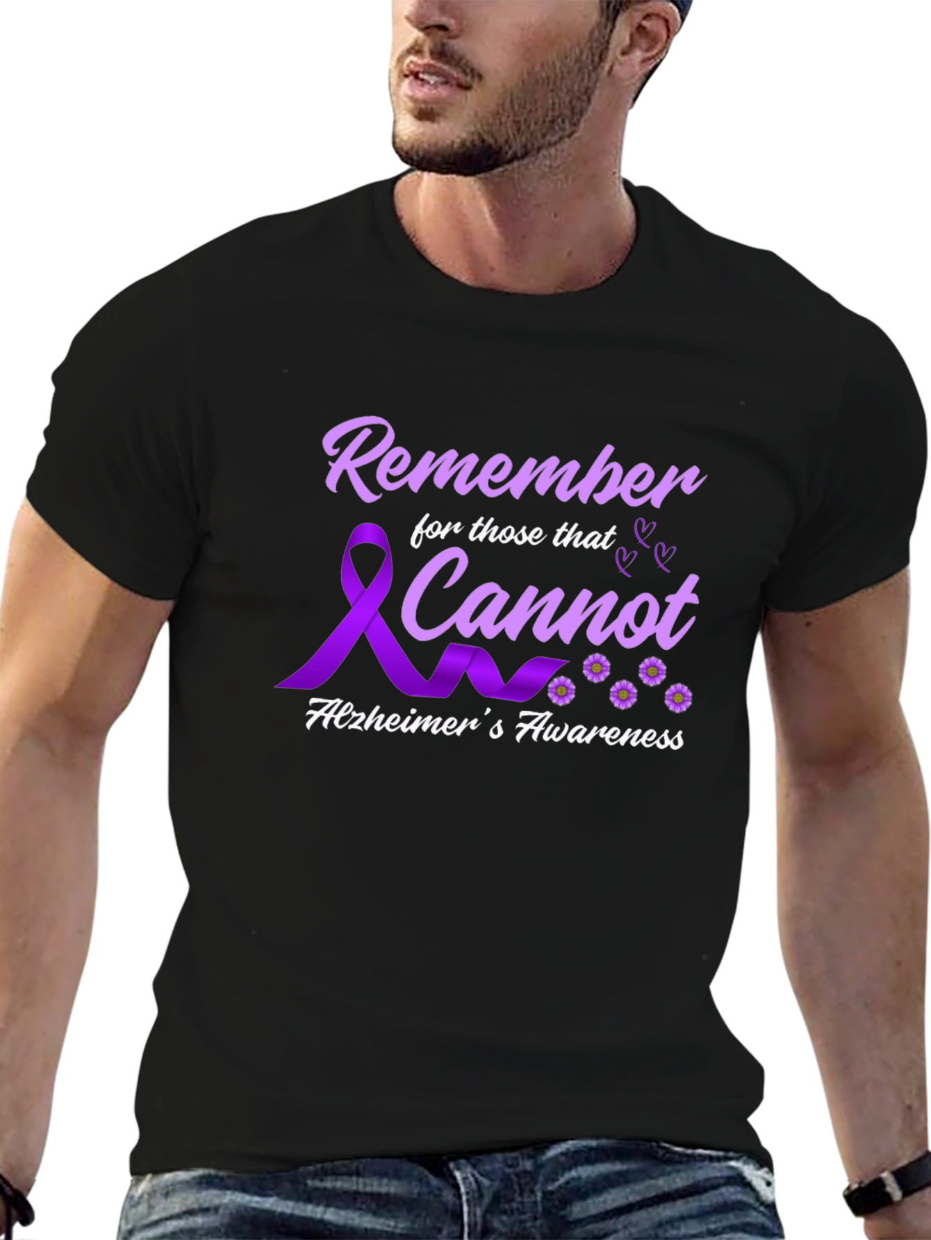 Alzheimers Awareness T-Shirt Remember Those That Cannot