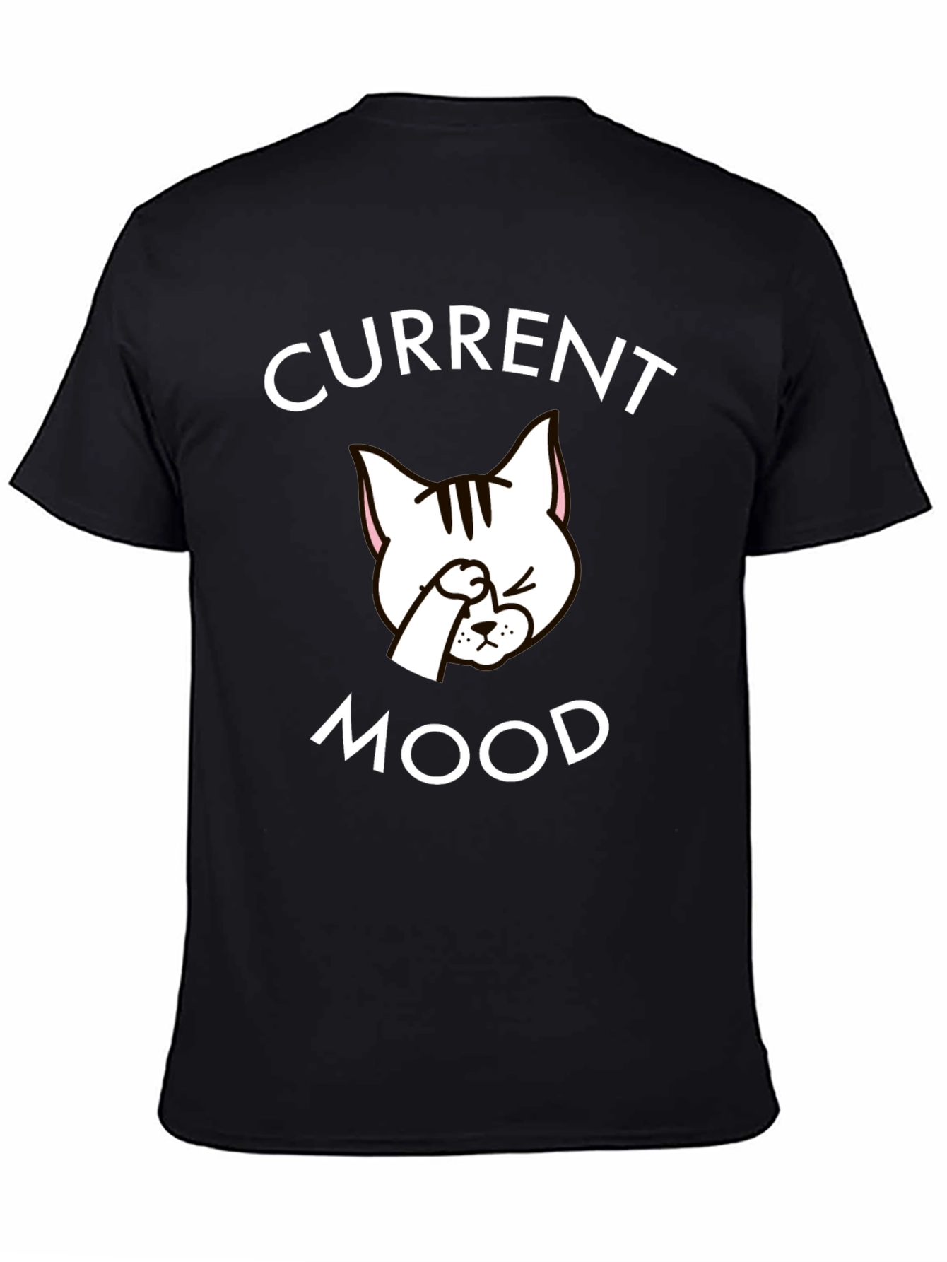 Current Mood Cat Graphic T-Shirt - Trendy Unisex Tee