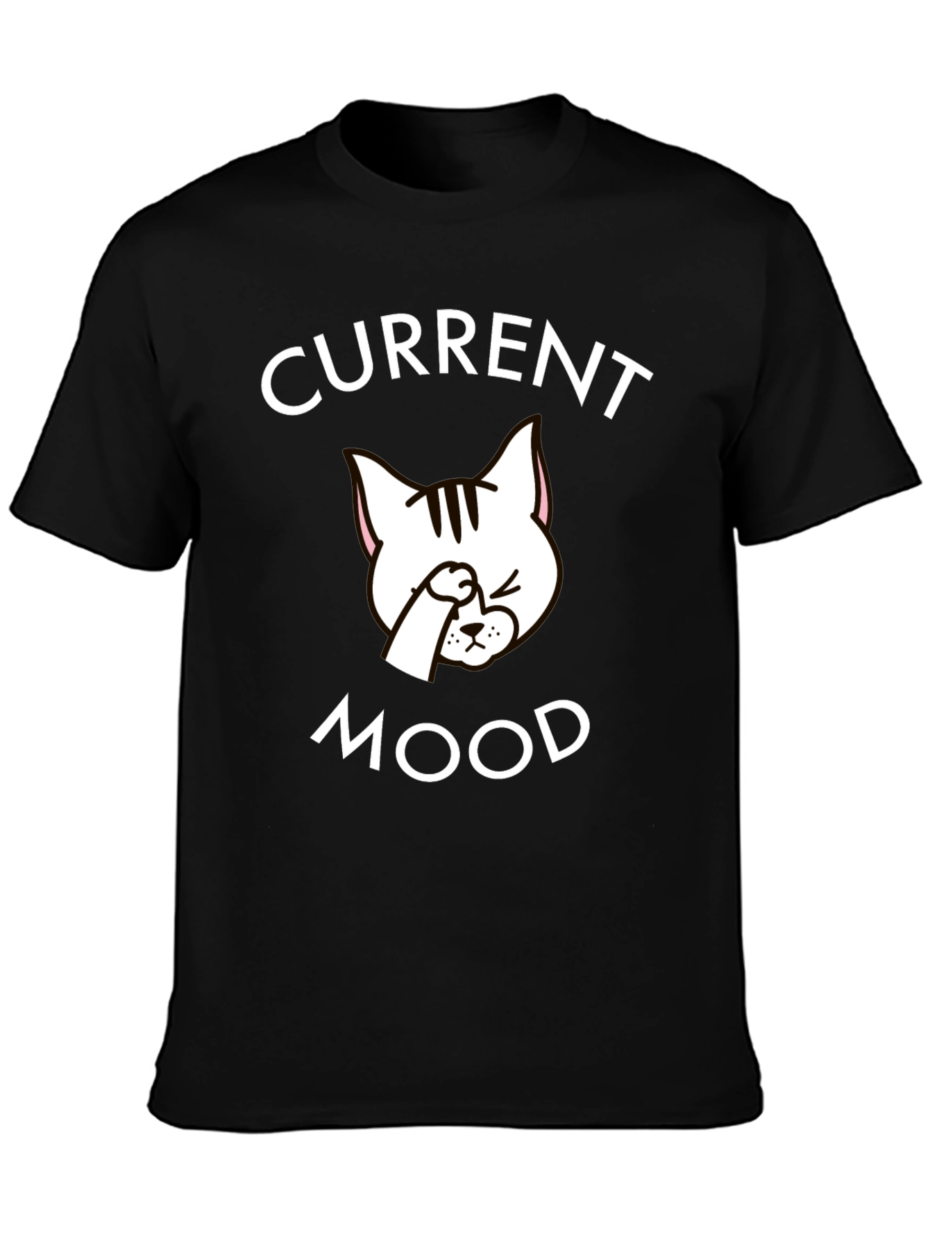 Current Mood Cat Graphic T-Shirt - Trendy Unisex Tee