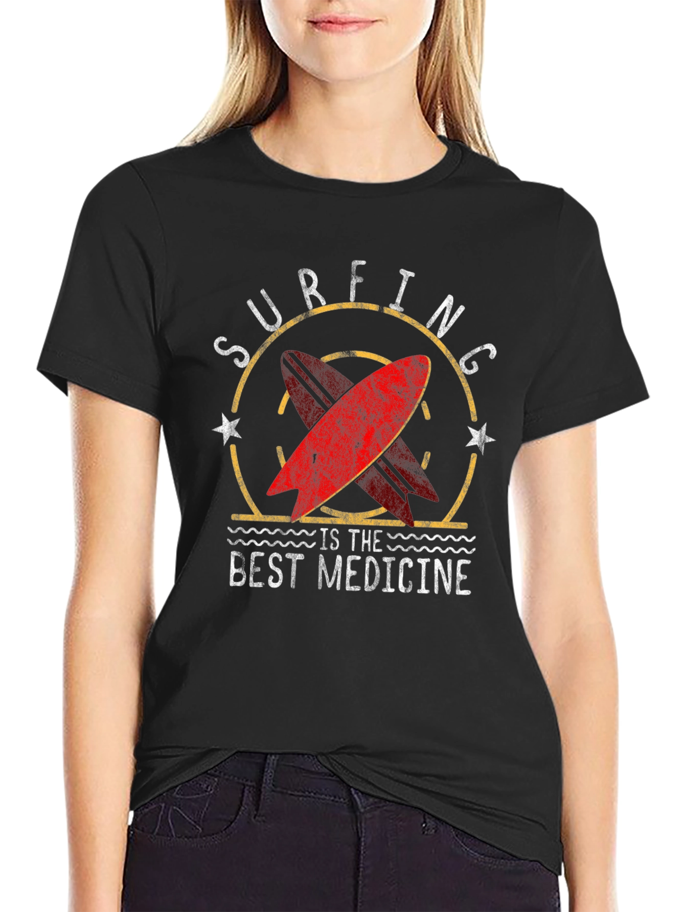 Surfing is the Best Medicine Graphic T-Shirt