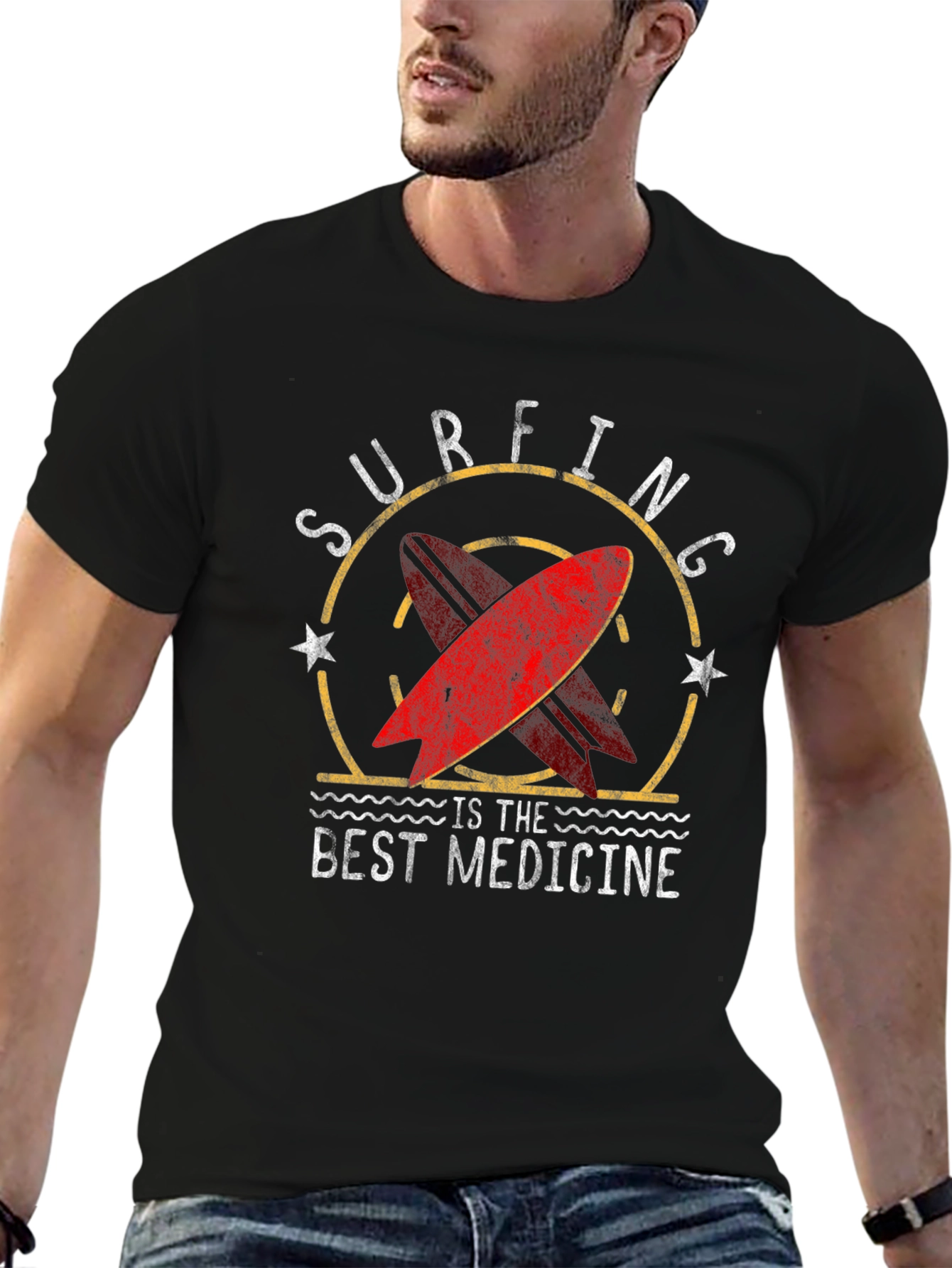 Surfing is the Best Medicine Graphic T-Shirt