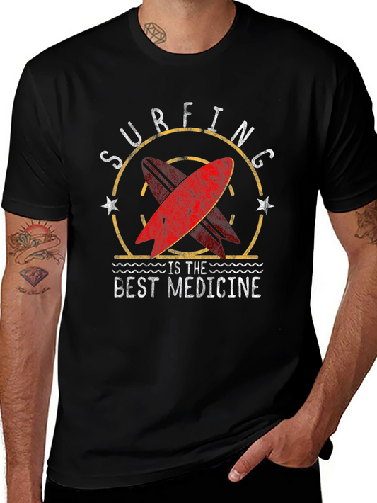 Surfing is the Best Medicine Graphic T-Shirt