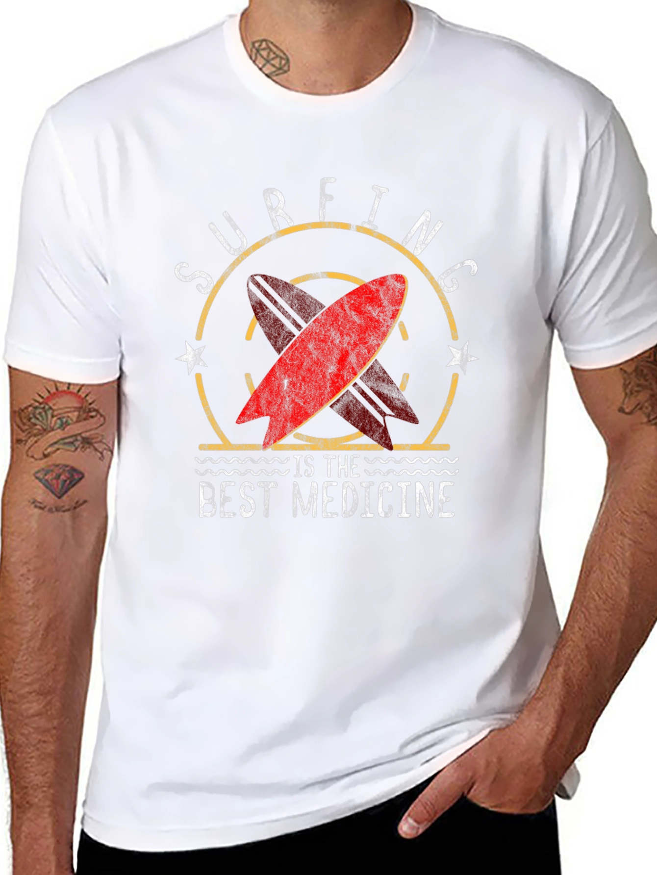 Surfing is the Best Medicine Graphic T-Shirt