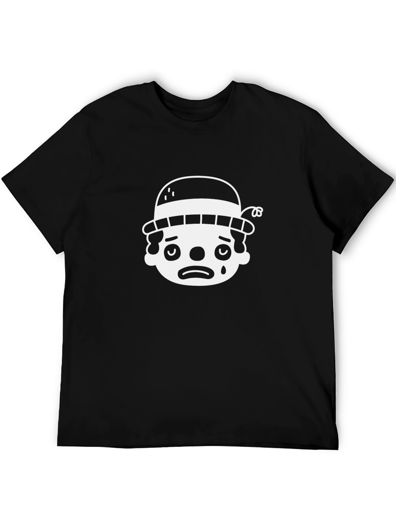 Sad Clown Graphic Tee - Black Cotton T-Shirt