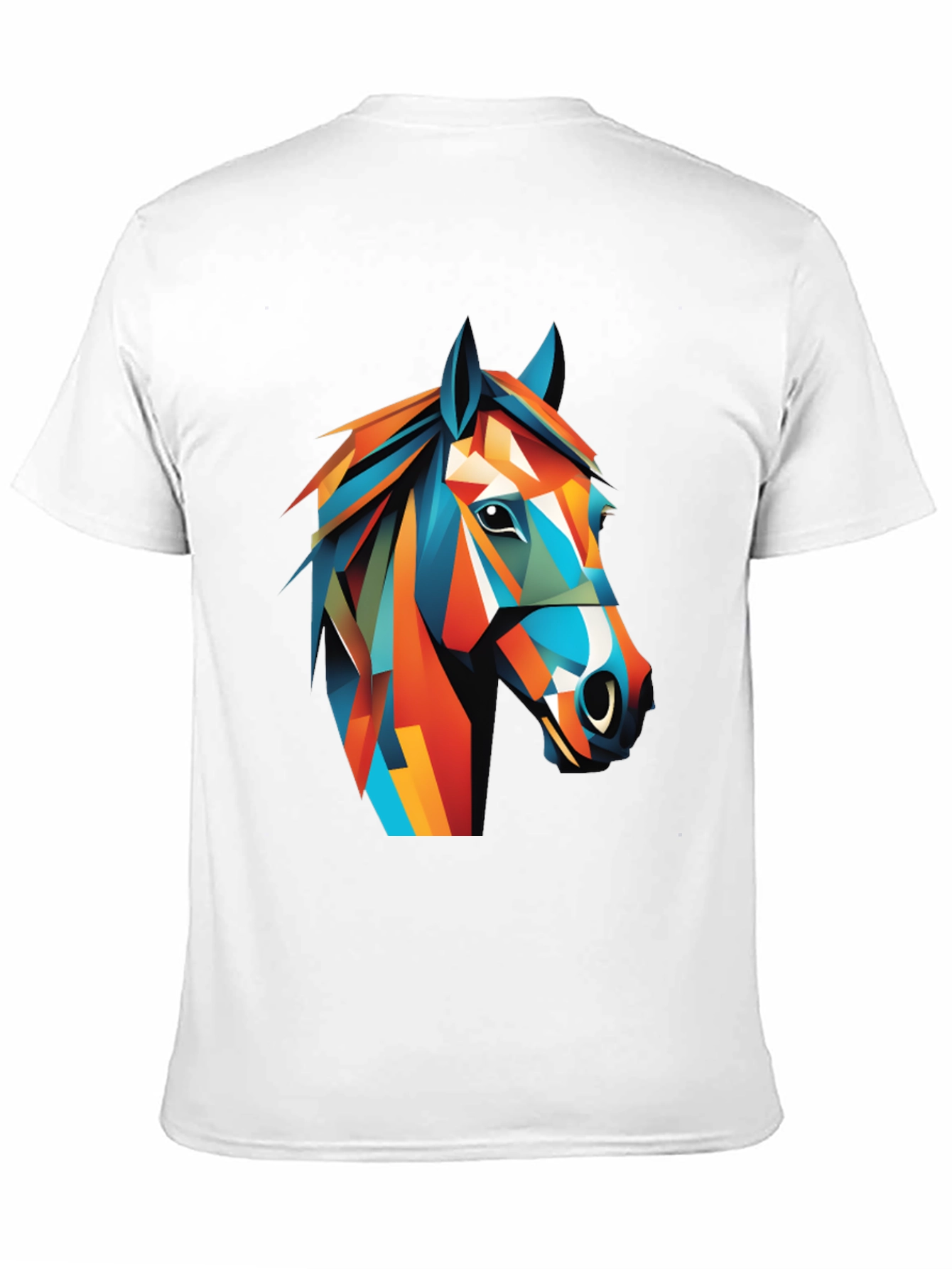 Geometric Horse Graphic Tee - Mens Black T-Shirt