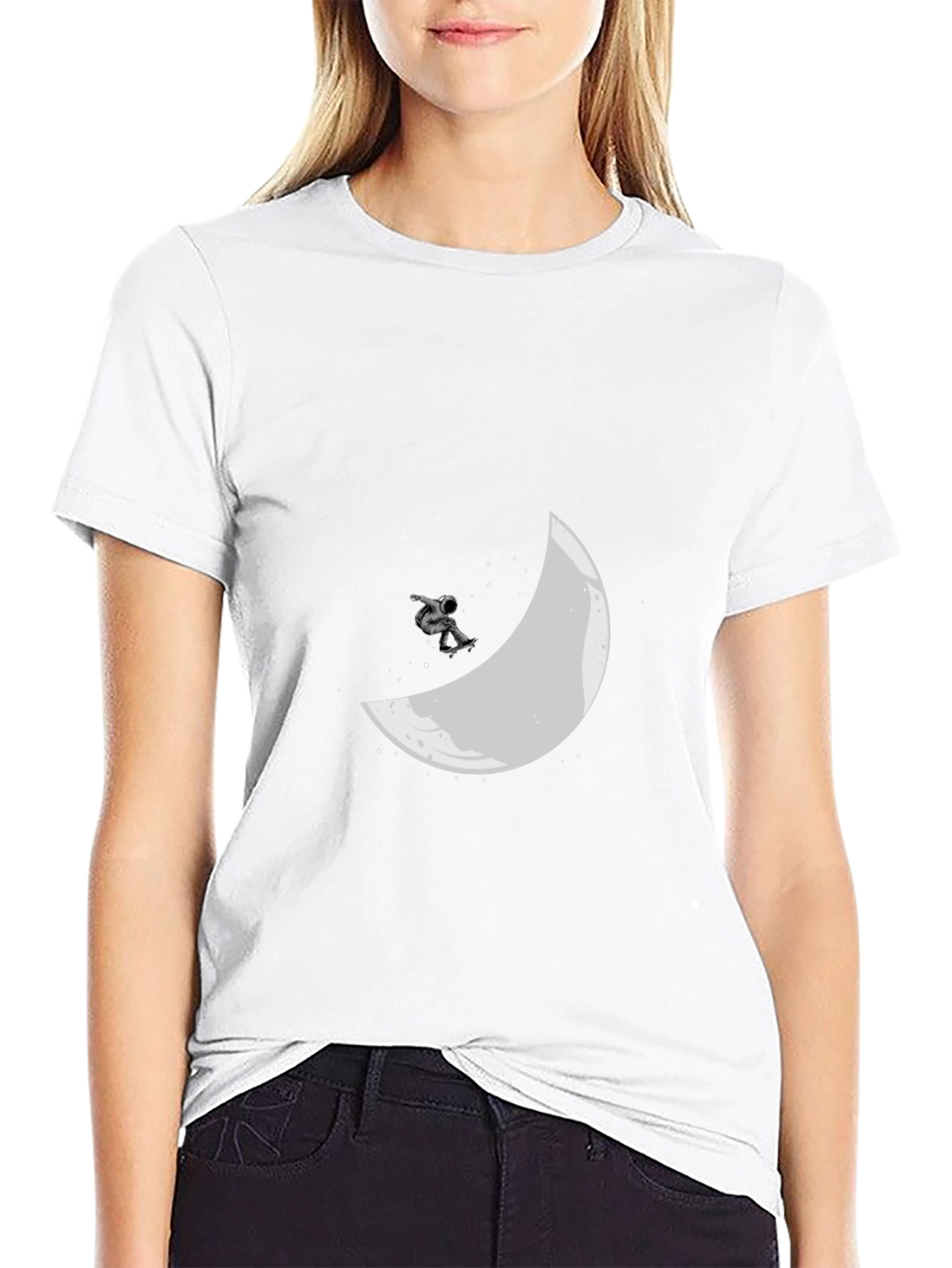 Astronaut Moon Skateboard T-Shirt