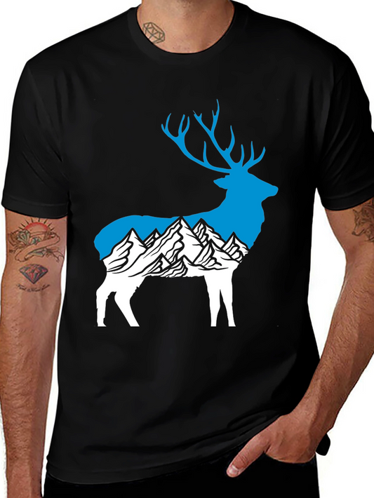 Deer Mountain Graphic T-Shirt - Black