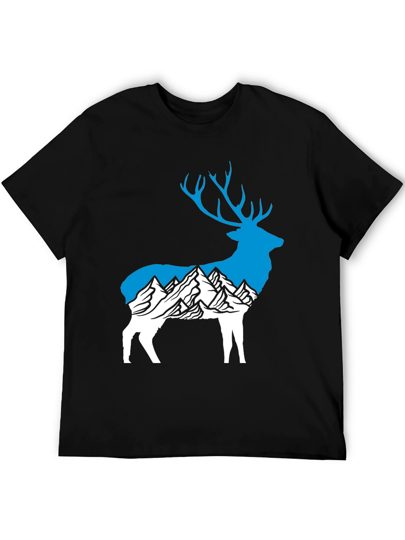 Deer Mountain Graphic T-Shirt - Black