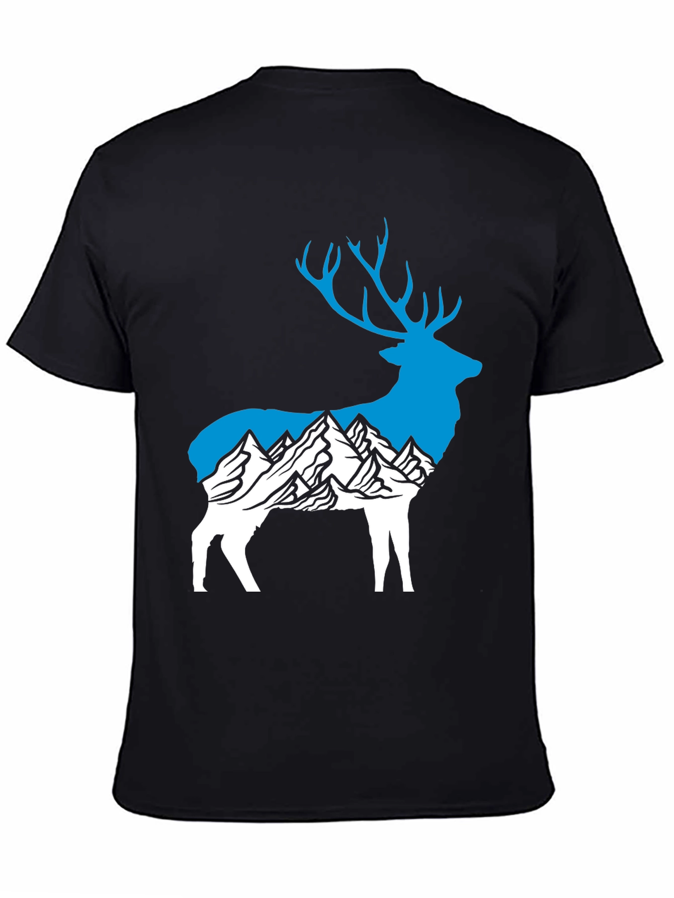 Deer Mountain Graphic T-Shirt - Black