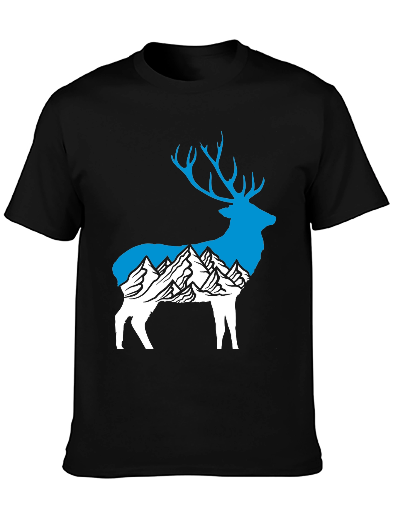 Deer Mountain Graphic T-Shirt - Black