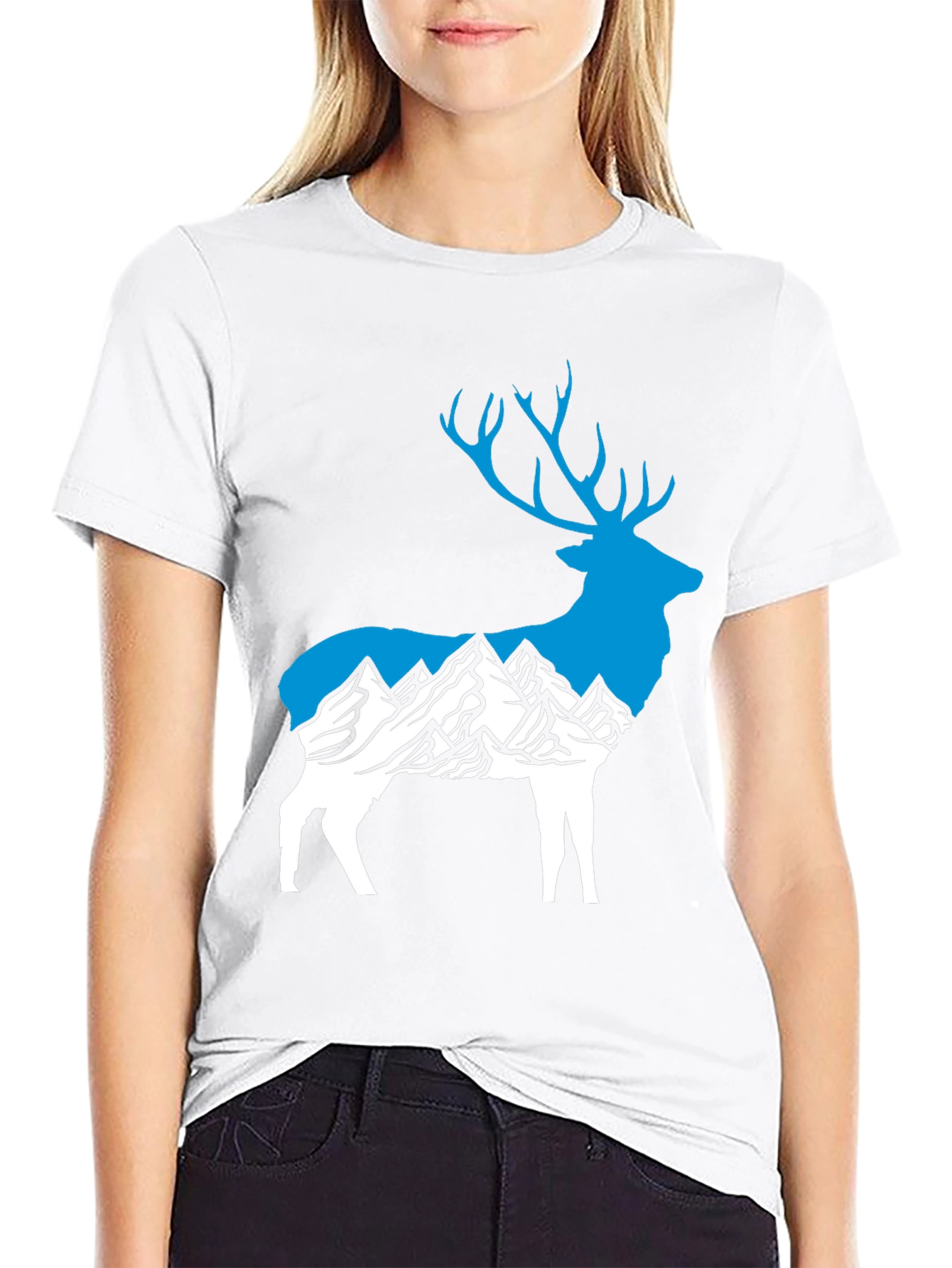 Deer Mountain Graphic T-Shirt - Black