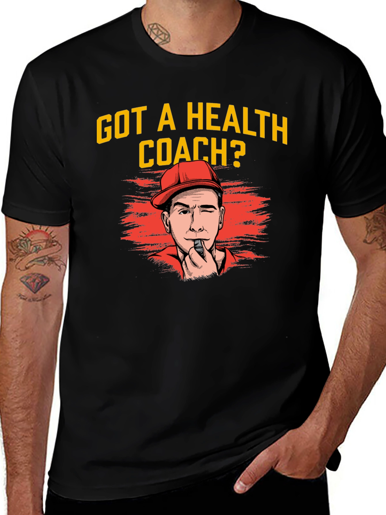Got A Health Coach? Graphic Tee - Black