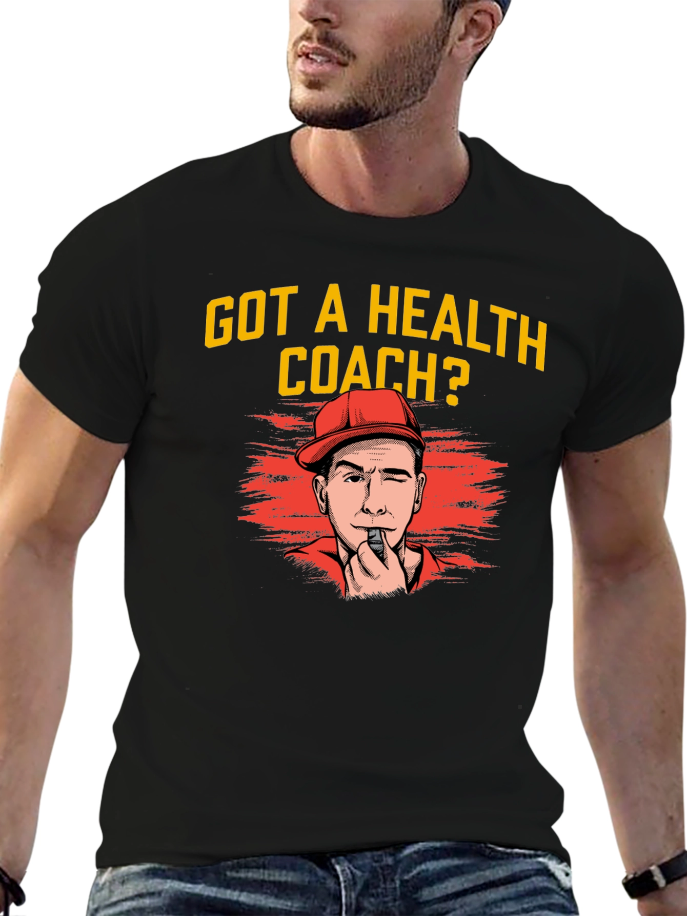 Got A Health Coach? Graphic Tee - Black