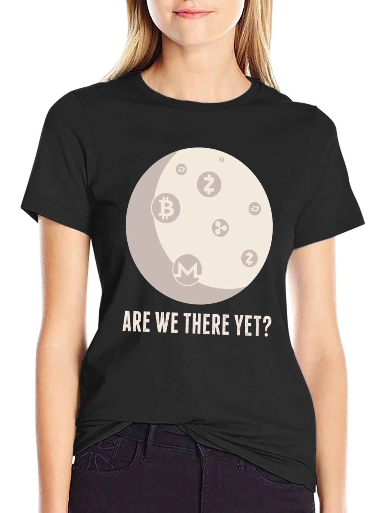 Crypto Moon T-Shirt - Are We There Yet?