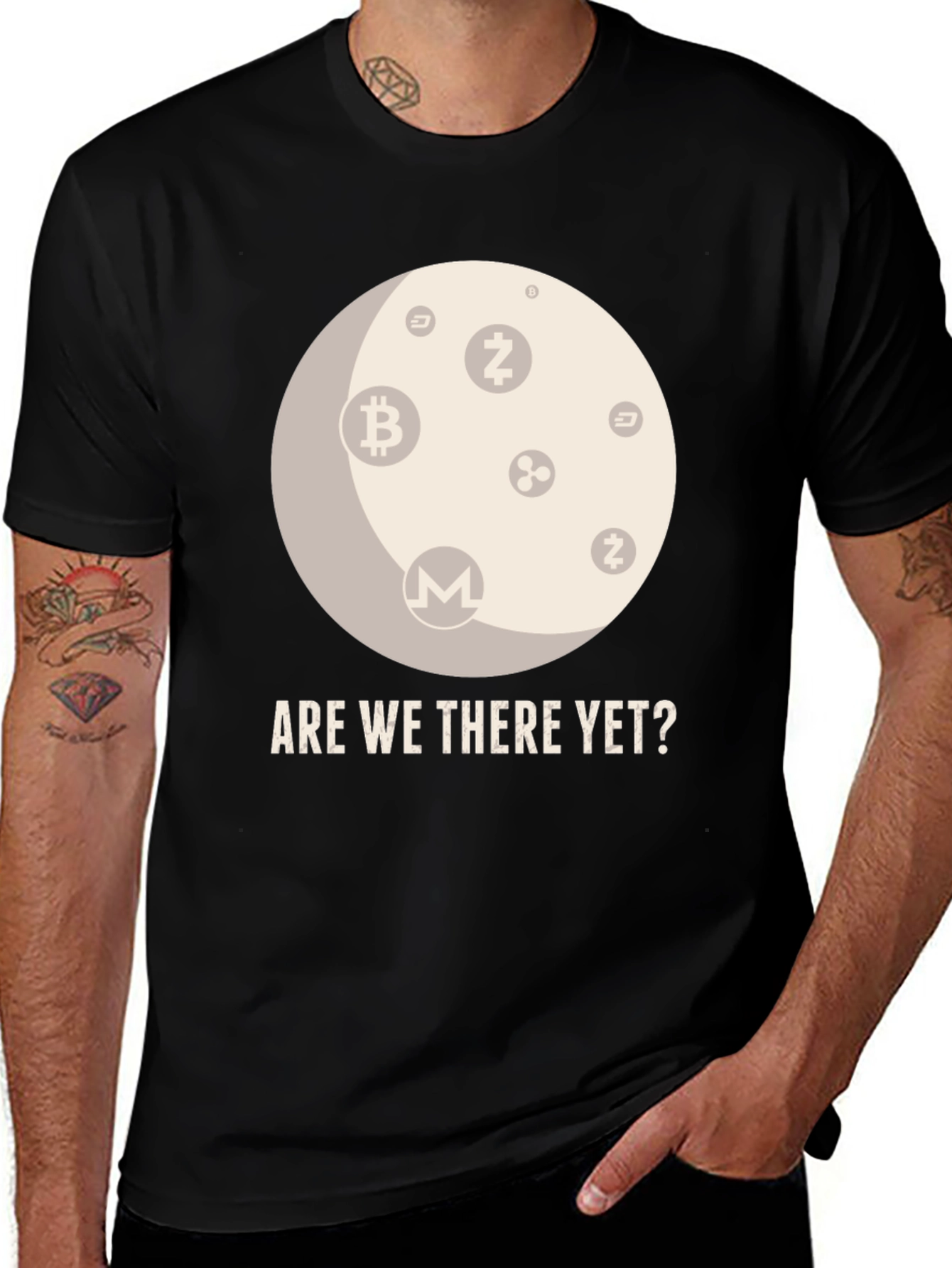 Crypto Moon T-Shirt - Are We There Yet?