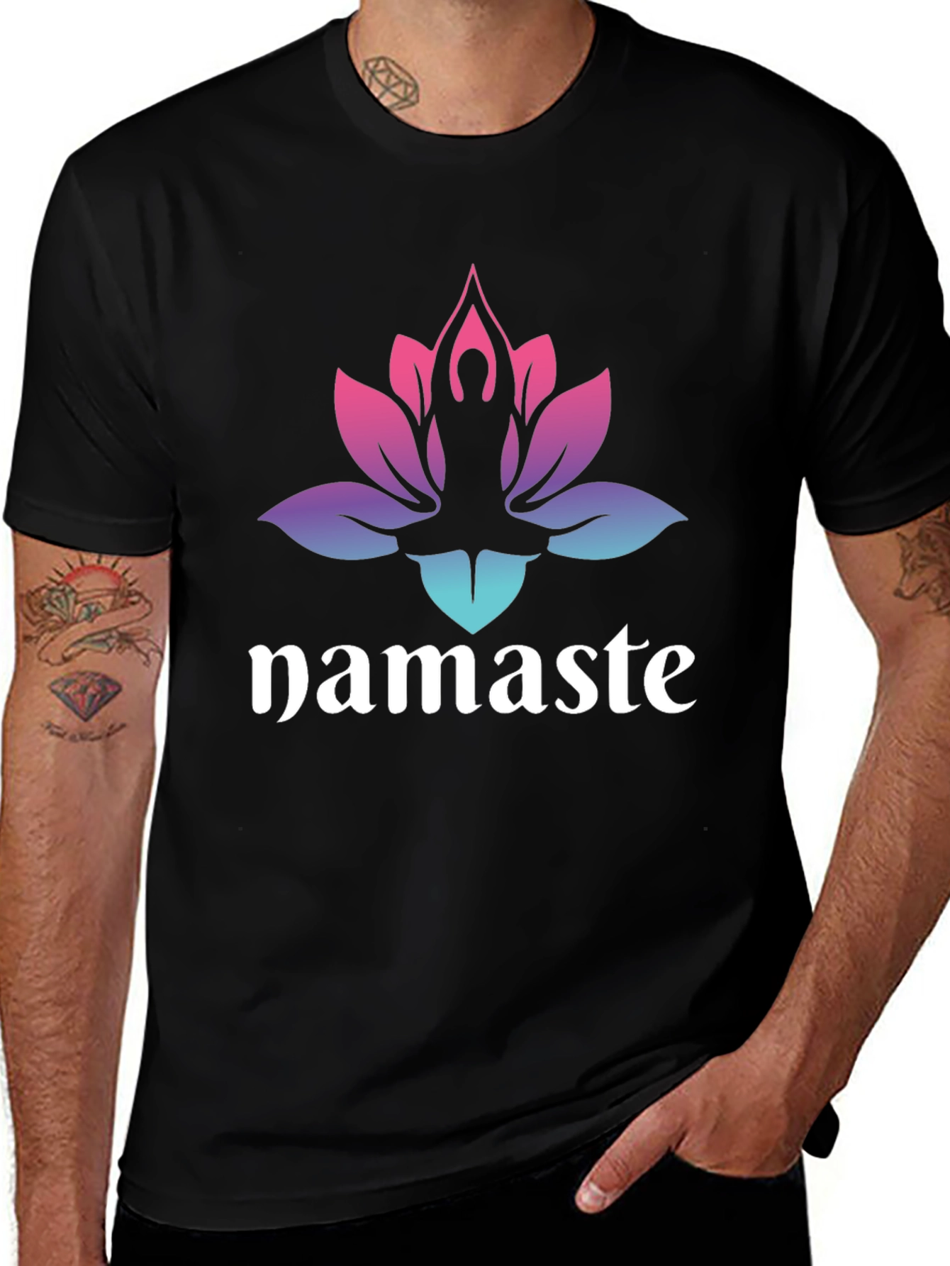Namaste Yoga Lotus T-Shirt - Relax in Style