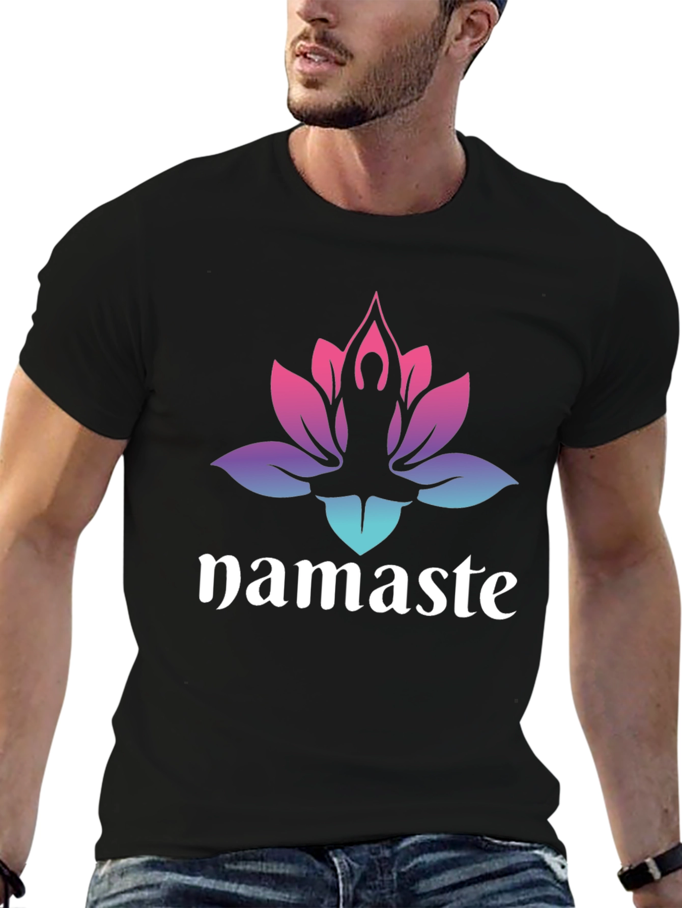 Namaste Yoga Lotus T-Shirt - Relax in Style