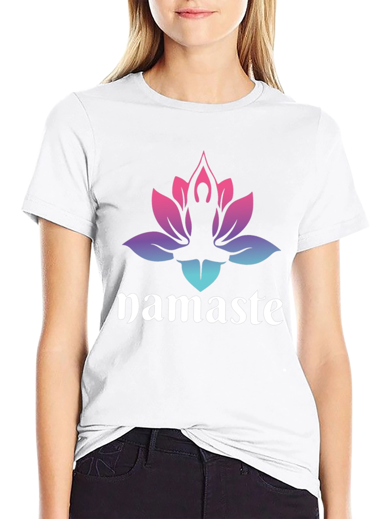 Namaste Yoga Lotus T-Shirt - Relax in Style