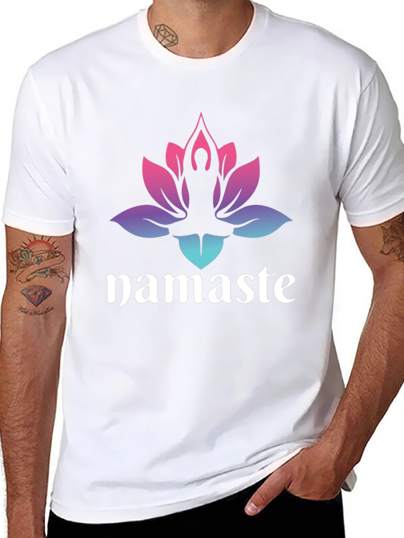 Namaste Yoga Lotus T-Shirt - Relax in Style