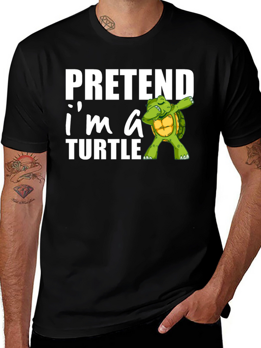 Pretend Im a Turtle T-Shirt Dab Dancing Cartoon Graphic Tee