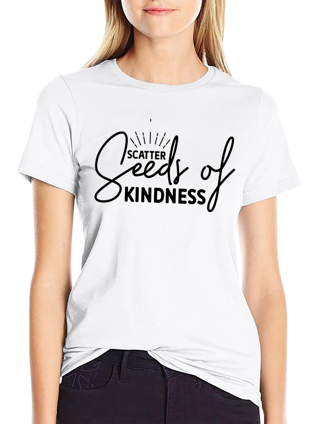 Scatter Seeds of Kindness Black T-Shirt