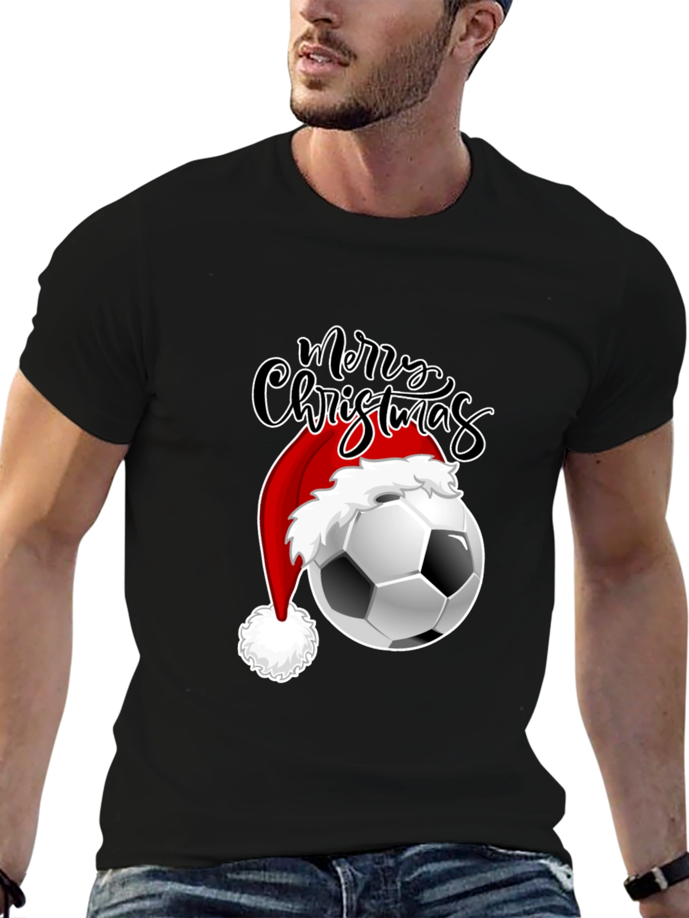 Festive Soccer Christmas T-Shirt
