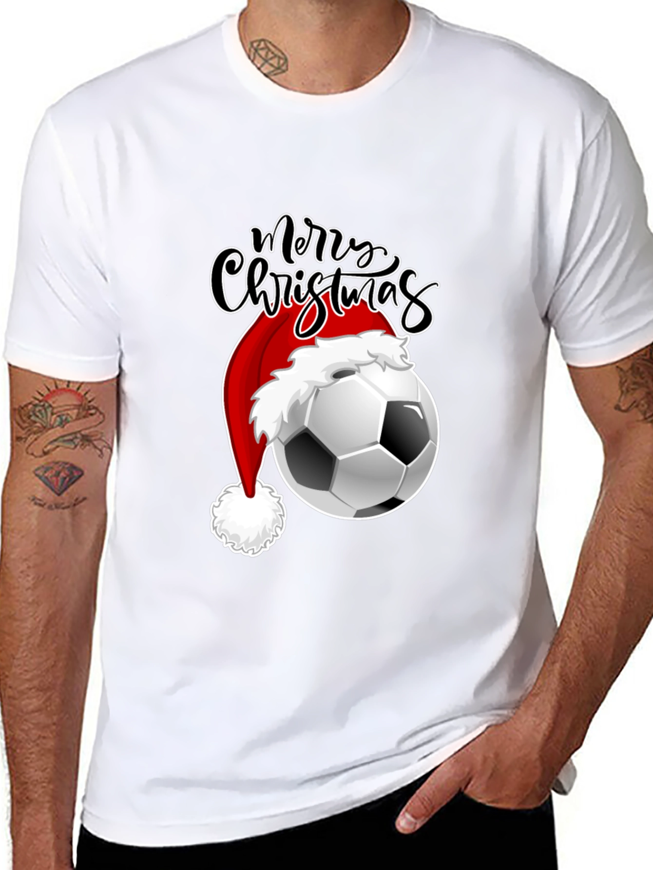 Festive Soccer Christmas T-Shirt