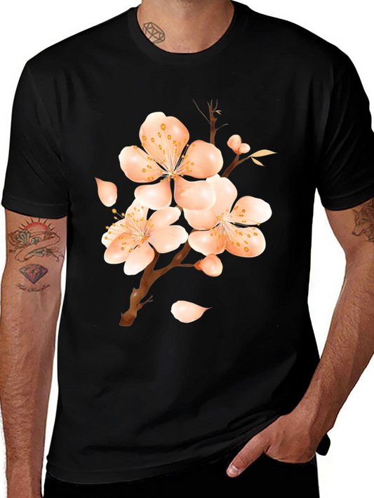 Blossom Print Black T-Shirt