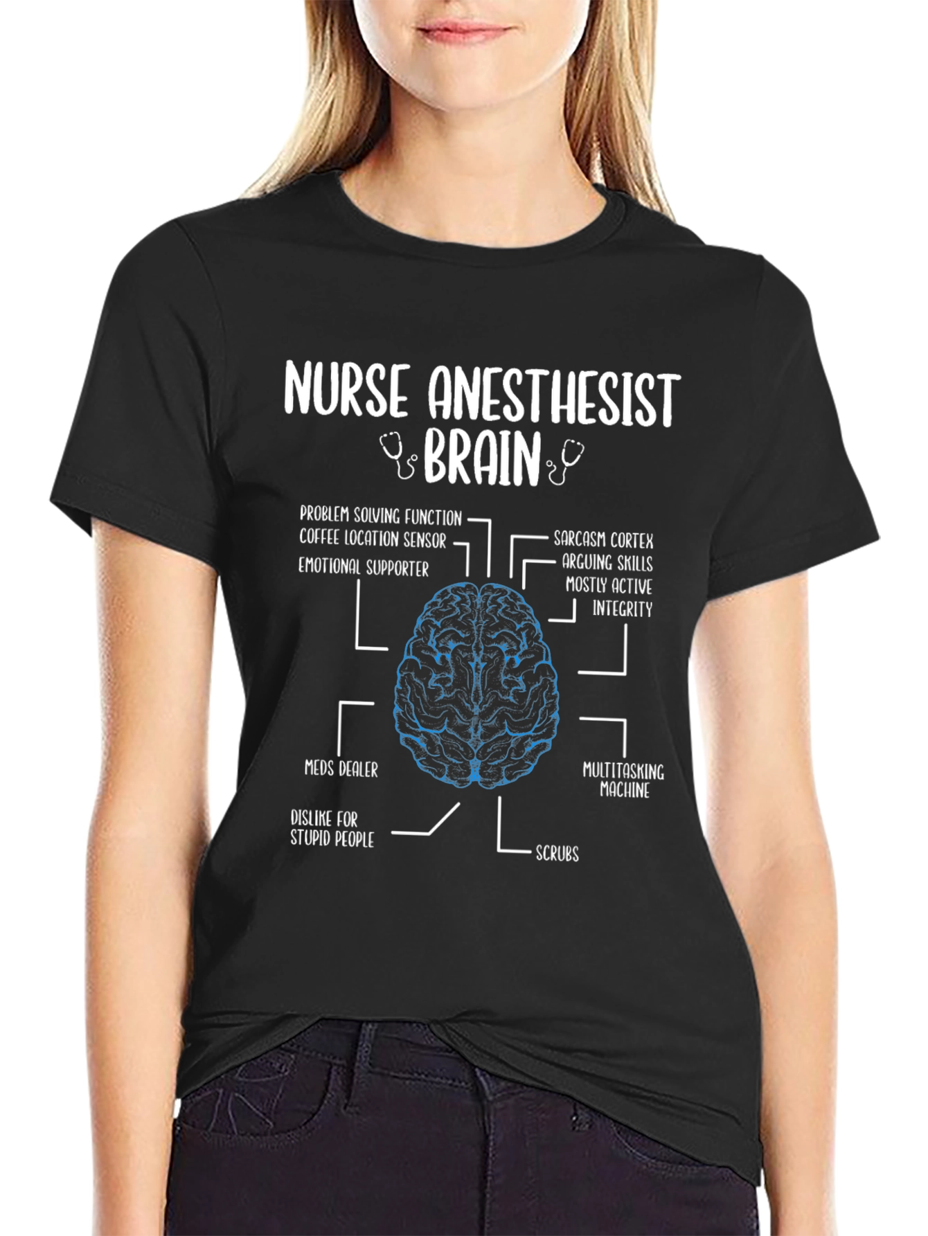 Nurse Anesthetist Brain Anatomy T-Shirt
