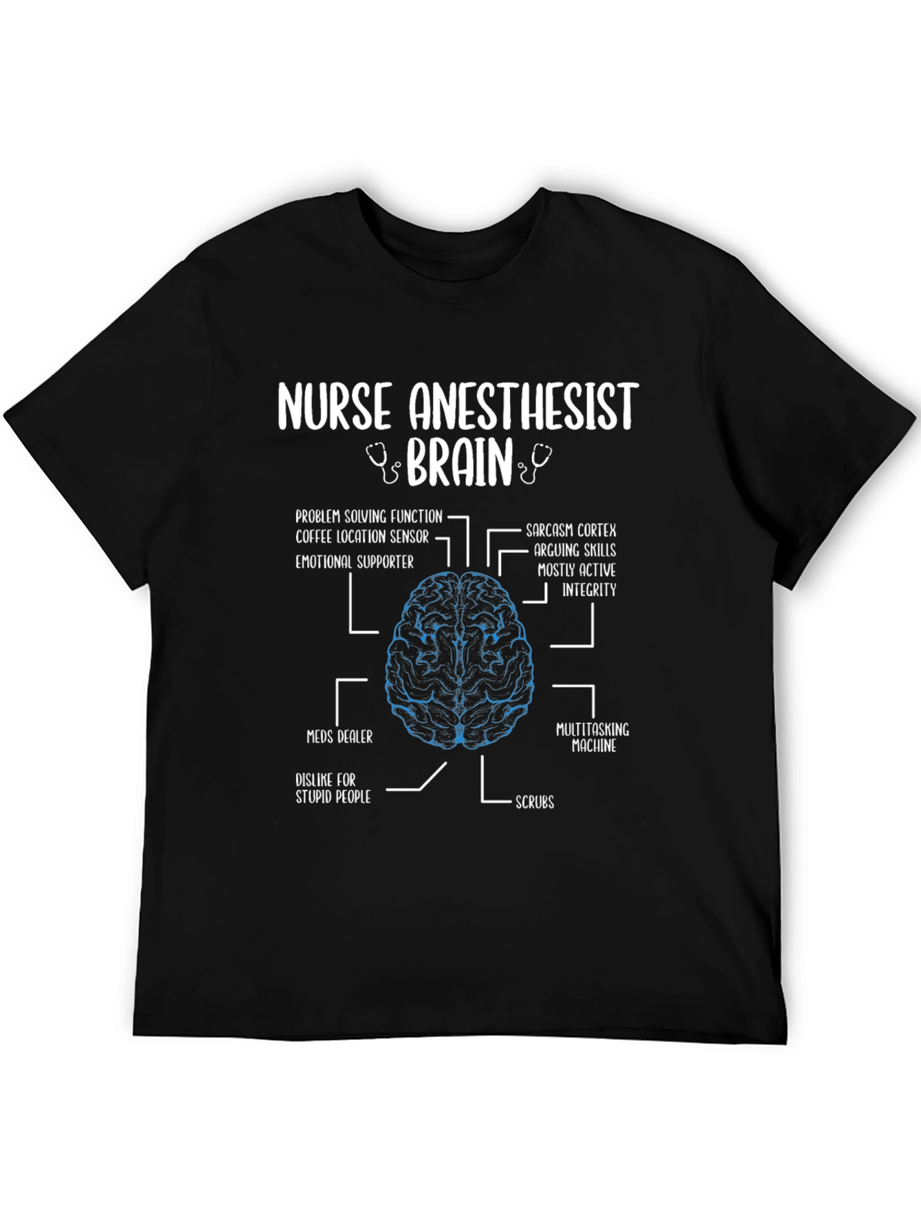 Nurse Anesthetist Brain Anatomy T-Shirt