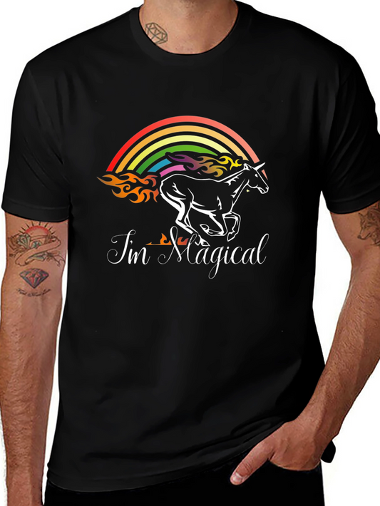 Im Magical Unicorn Rainbow Graphic T-Shirt