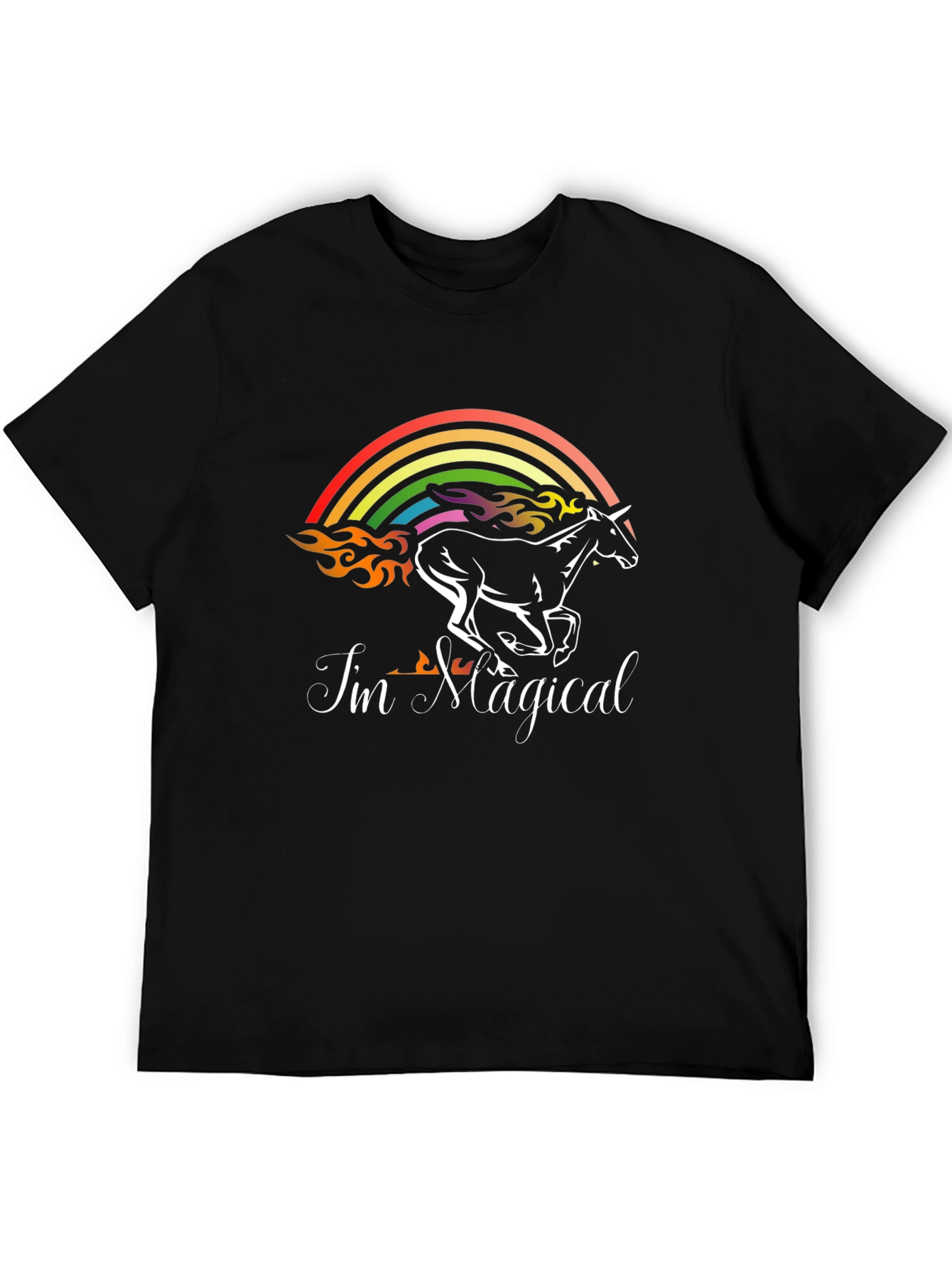 Im Magical Unicorn Rainbow Graphic T-Shirt