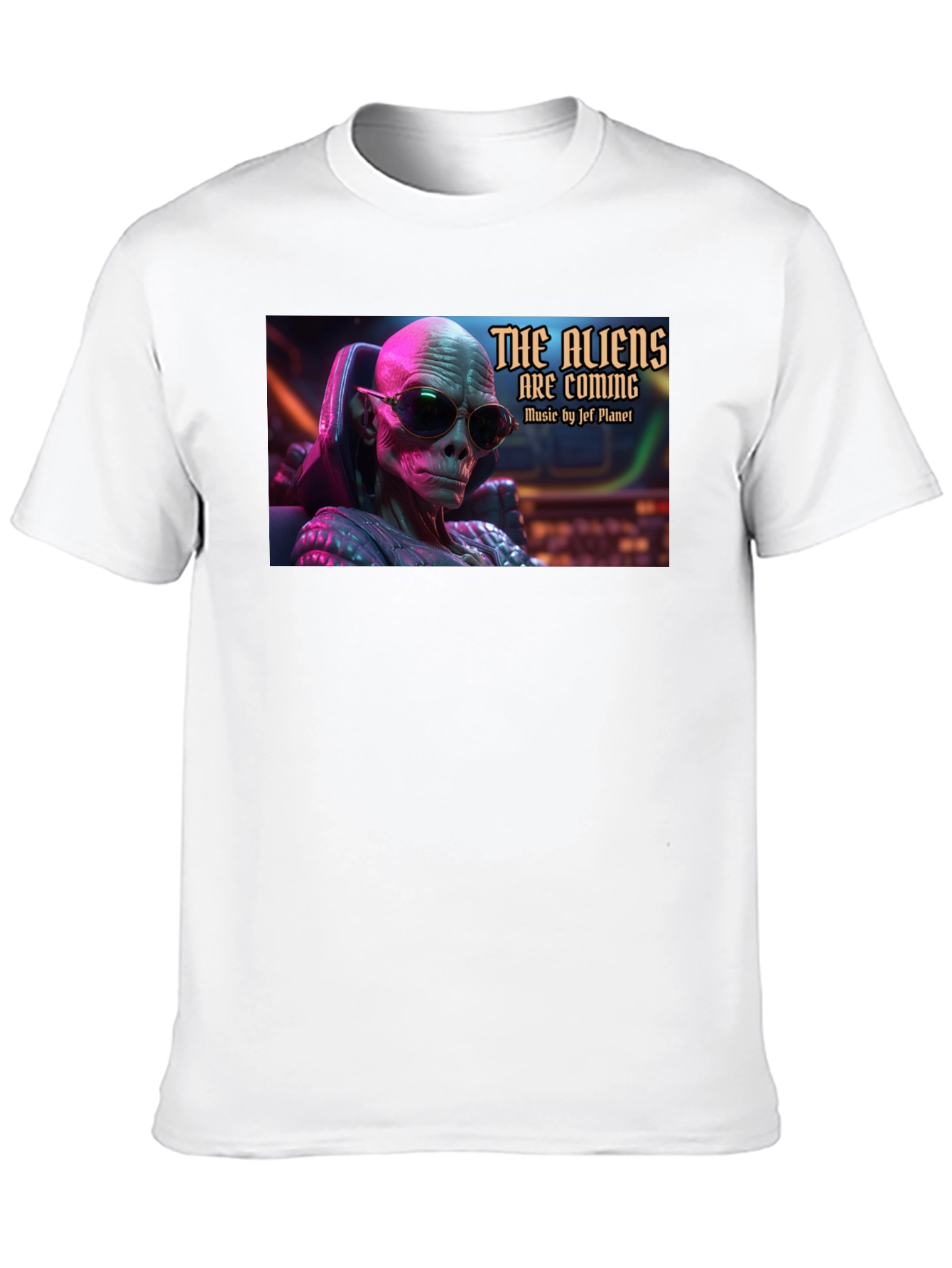 The Aliens Are Coming Black T-Shirt