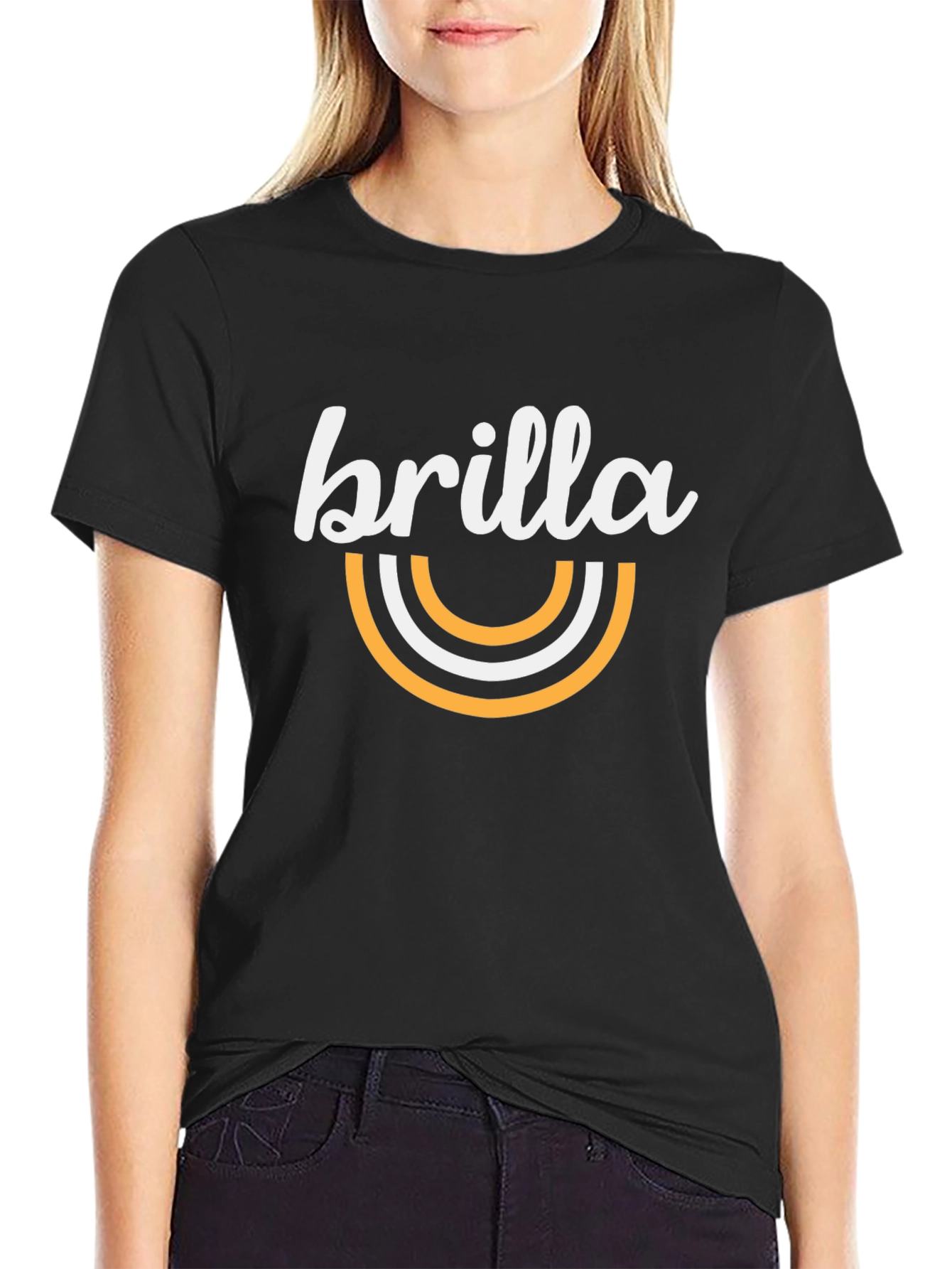 Brilla Graphic Tee - Stylish Black T-Shirt
