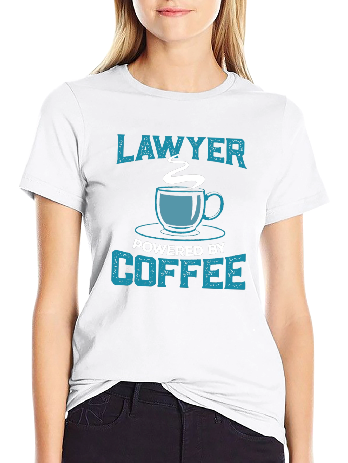Lawyer Powered by Coffee Graphic Tee