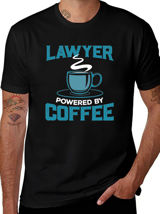 Lawyer Powered by Coffee Graphic Tee