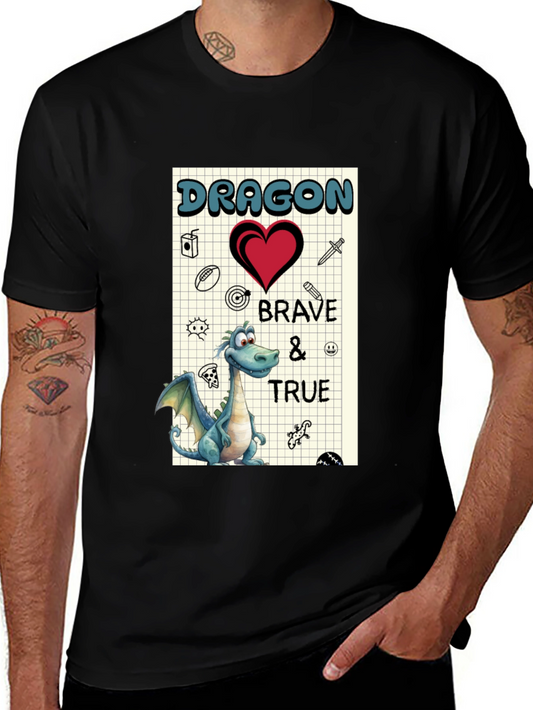 Dragon Brave & True Graphic T-Shirt