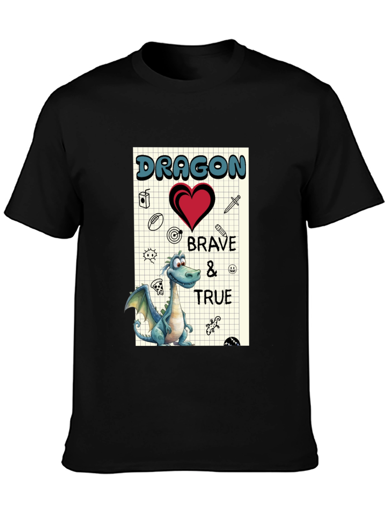 Dragon Brave & True Graphic T-Shirt