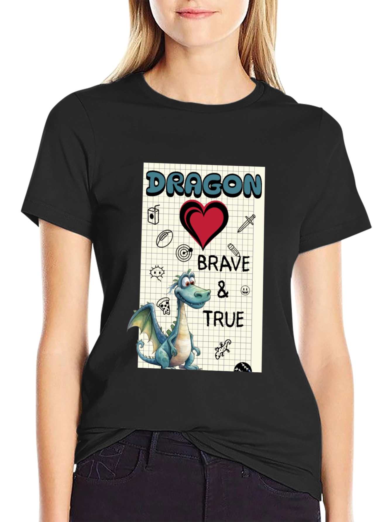 Dragon Brave & True Graphic T-Shirt
