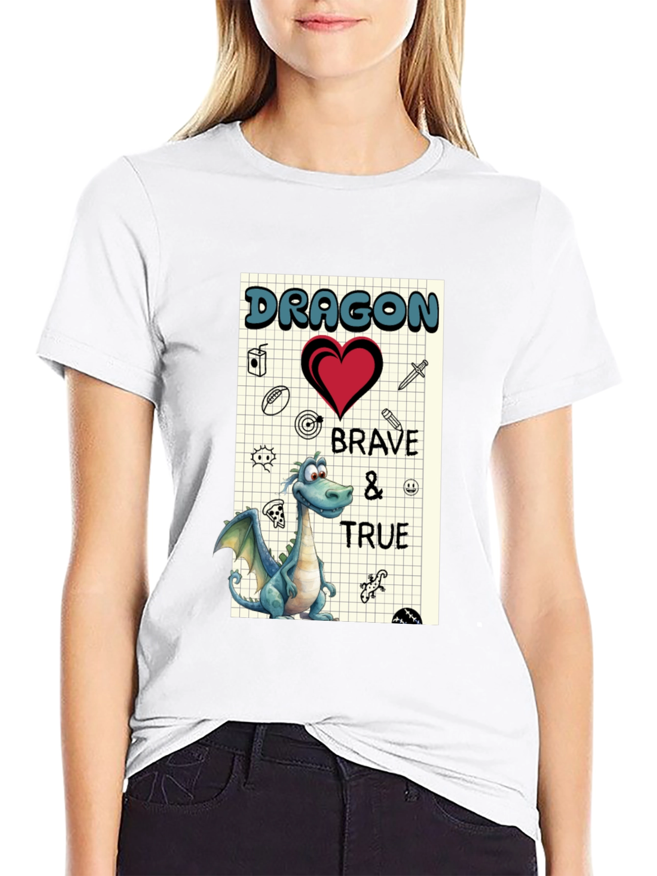 Dragon Brave & True Graphic T-Shirt