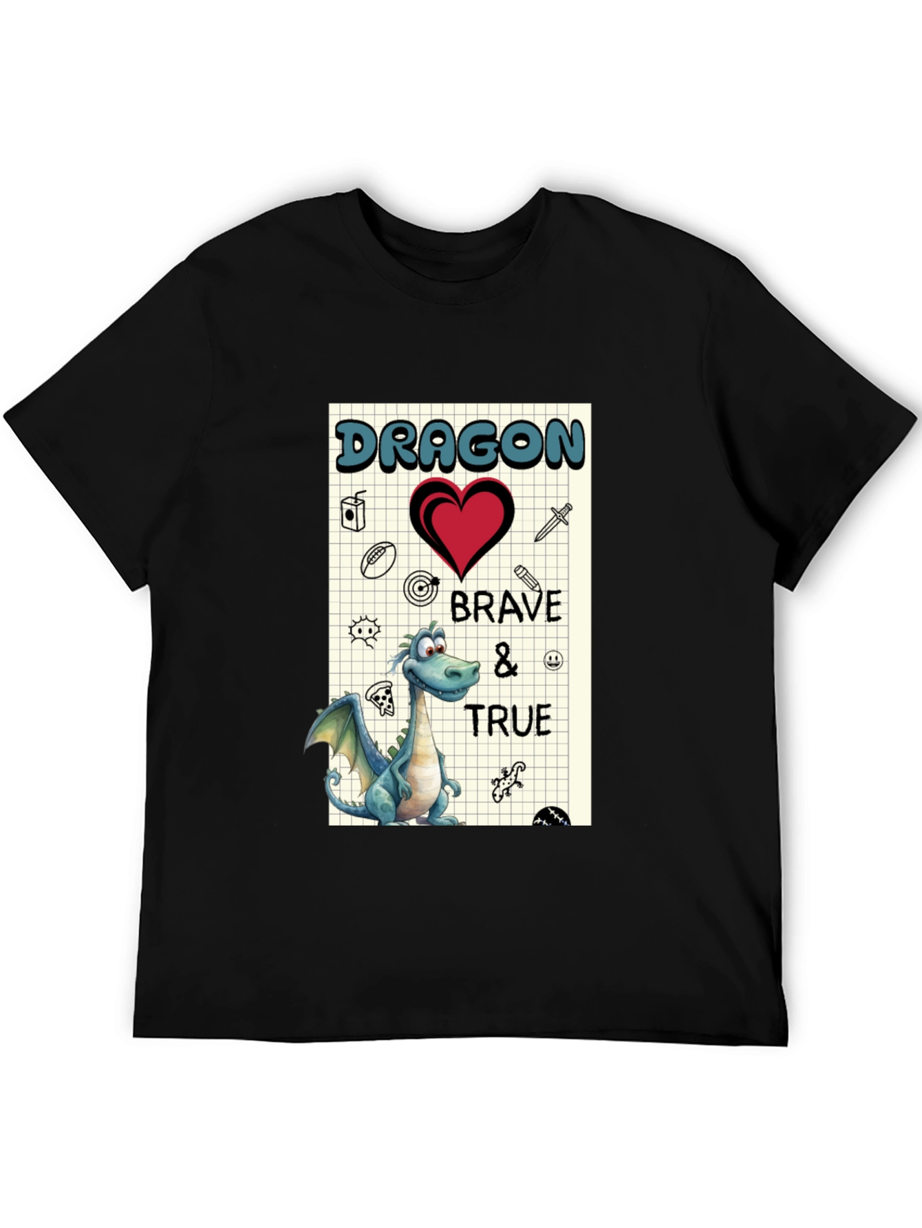 Dragon Brave & True Graphic T-Shirt
