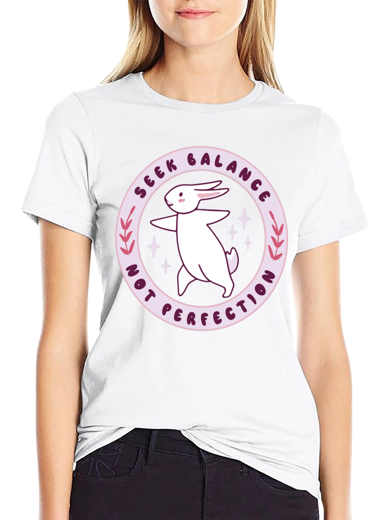 Balance Bunny Graphic Tee - Seek Balance T-Shirt