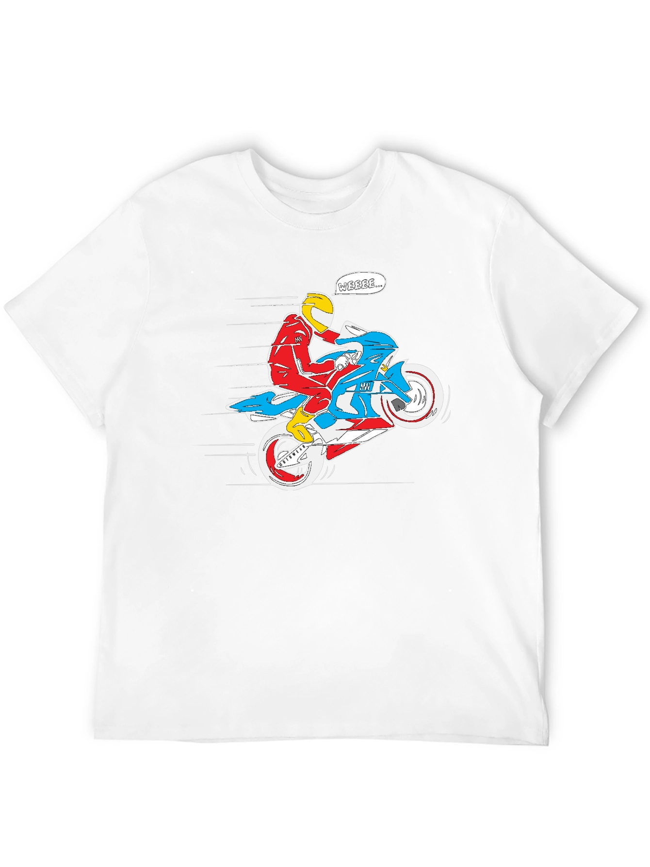 Motorcycle Rider Graphic Tee - Black